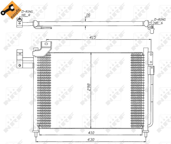 Kondensator, Klimaanlage NRF 35388
