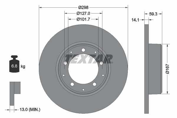 Bremsscheibe TEXTAR 92230503