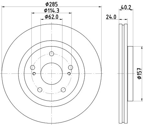 Bremsscheibe HELLA 8DD 355 134-741