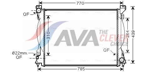 Kühler, Motorkühlung AVA QUALITY COOLING AI2230