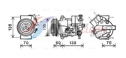 Kompressor, Klimaanlage AVA QUALITY COOLING OLAK616