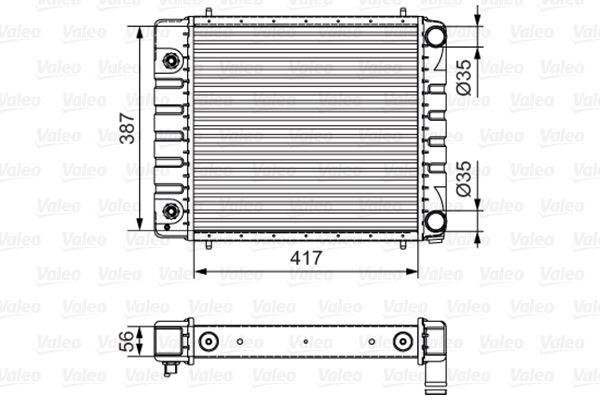 Kühler, Motorkühlung VALEO 701546