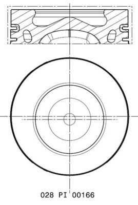 Kolben MAHLE 028PI00166000