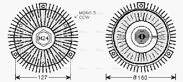 Kupplung, Kühlerlüfter AVA QUALITY COOLING bwc353