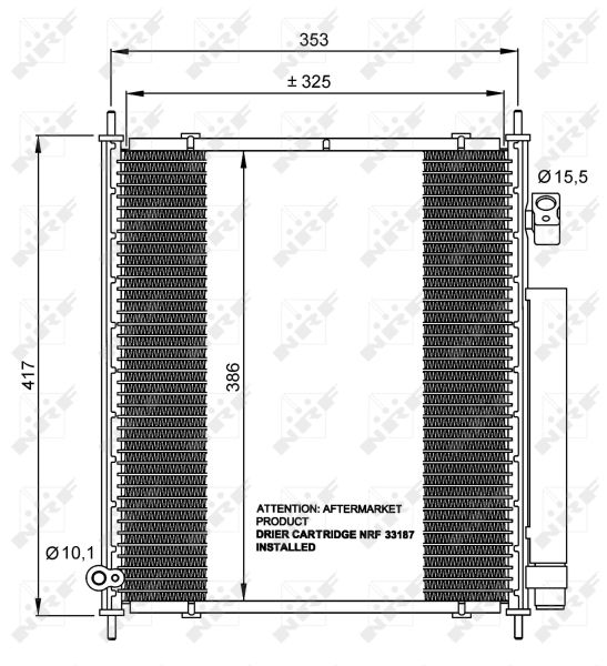 Kondensator, Klimaanlage NRF 35562