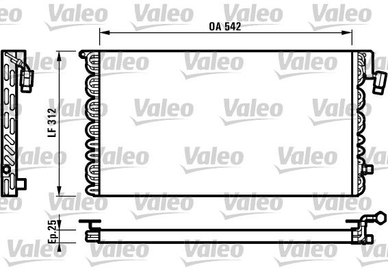Kondensator, Klimaanlage VALEO 816964