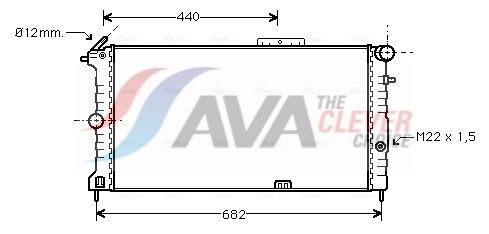 Kühler, Motorkühlung AVA QUALITY COOLING OLA2190