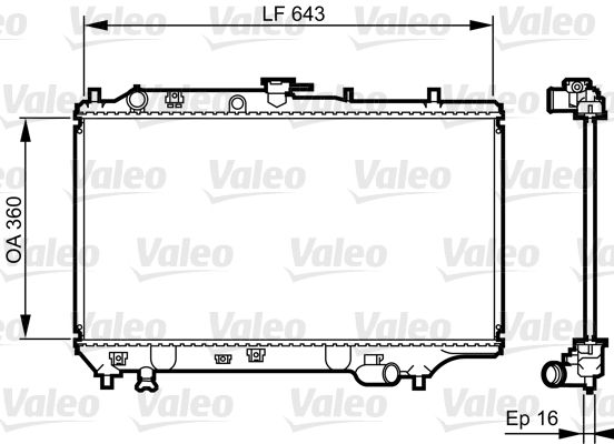 Kühler, Motorkühlung VALEO 731072