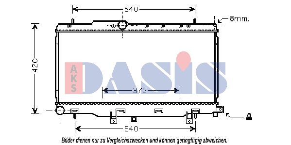 Kühler, Motorkühlung AKS DASIS 350027N