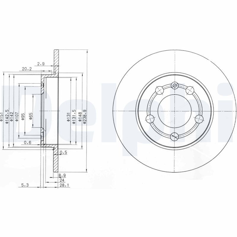 Bremsscheibe DELPHI BG3738