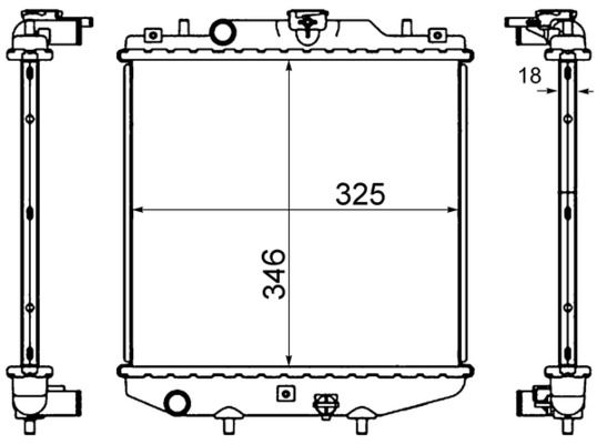 Kühler, Motorkühlung MAHLE CR744000S