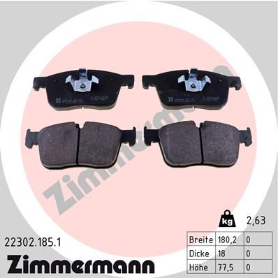 Bremsbelagsatz Bremsbeläge ZIMMERMANN 22302.185.1