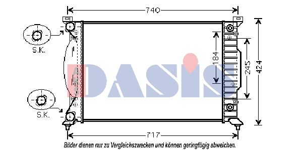 Kühler, Motorkühlung AKS DASIS 480067N