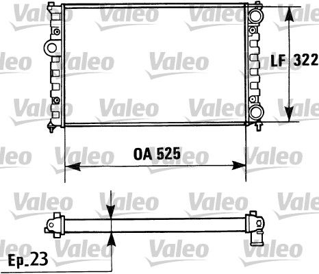 Kühler, Motorkühlung VALEO 730948