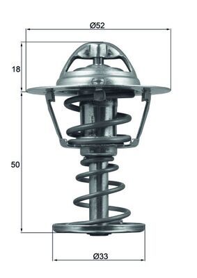 Thermostat, Kühlmittel MAHLE TX12682D