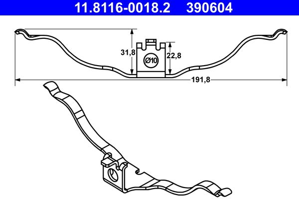Feder, Bremssattel ATE 11.8116-0018.2