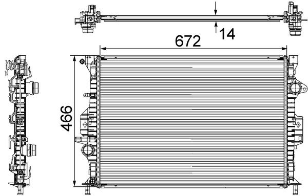 Kühler, Motorkühlung MAHLE CR906000S