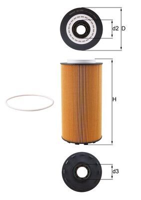 Ölfilter MAHLE OX1293D
