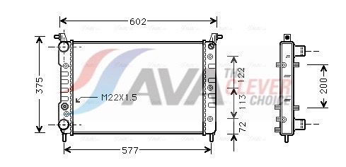 Kühler, Motorkühlung AVA QUALITY COOLING FT2224