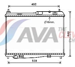 Kühler, Motorkühlung AVA QUALITY COOLING FD2620