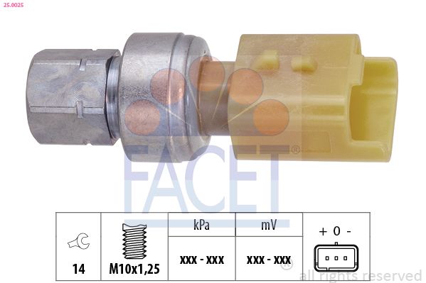Druckschalter Klimaanlage FACET 25.0025