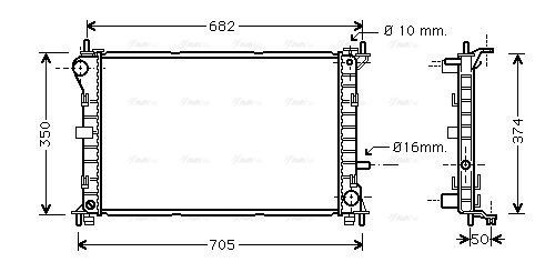 Kühler, Motorkühlung AVA QUALITY COOLING fd2379