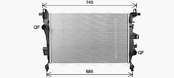 Kühler, Motorkühlung AVA QUALITY COOLING ft2468