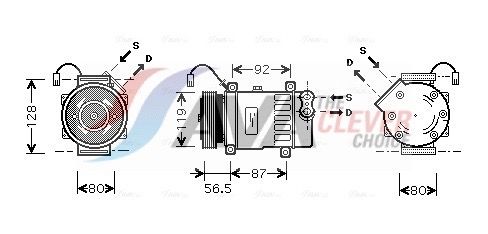 Kompressor, Klimaanlage AVA QUALITY COOLING CNAK207