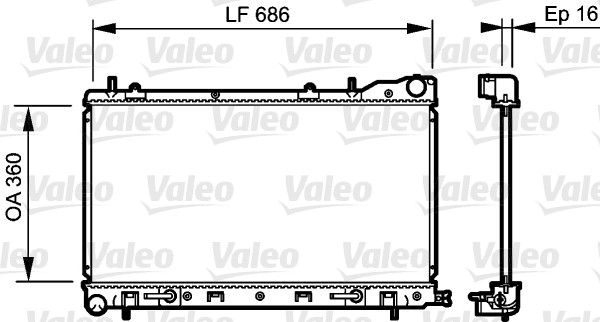 Kühler, Motorkühlung VALEO 735210