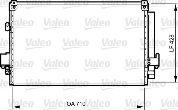 Kondensator, Klimaanlage VALEO 814262