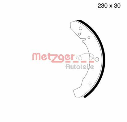Bremsbackensatz METZGER MG 105