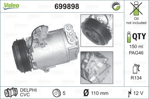 Kompressor, Klimaanlage VALEO 699898