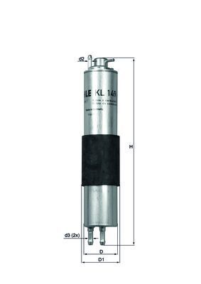 Kraftstofffilter MAHLE KL149