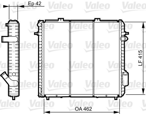 Kühler, Motorkühlung VALEO 730502