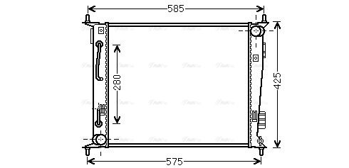 Kühler, Motorkühlung AVA QUALITY COOLING ka2185