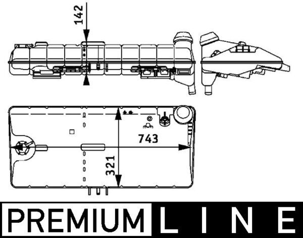Ausgleichsbehälter, Kühlmittel MAHLE CRT50000P