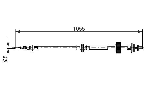 Seilzug, Feststellbremse BOSCH 1987482791