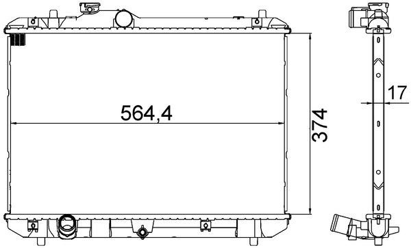Kühler, Motorkühlung MAHLE CR1194000S