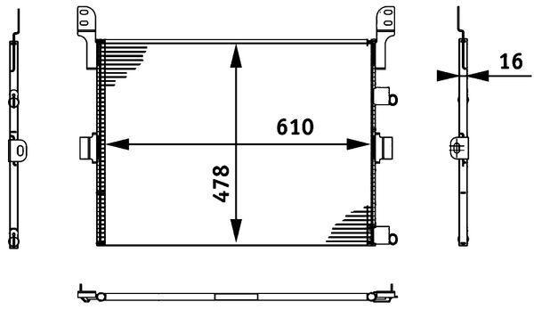 Kondensator, Klimaanlage MAHLE ac 673 000s