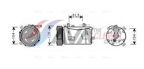 Kompressor, Klimaanlage AVA QUALITY COOLING VNAK164