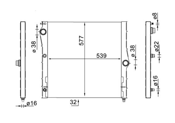 Kühler, Motorkühlung MAHLE CR1904000S