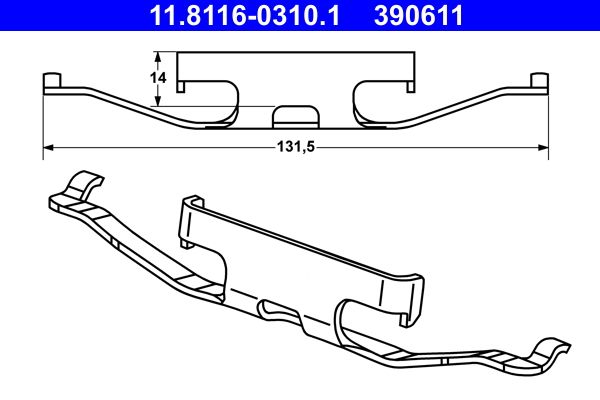 Feder, Bremssattel ATE 11.8116-0310.1