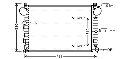 Kühler, Motorkühlung AVA QUALITY COOLING msa2301