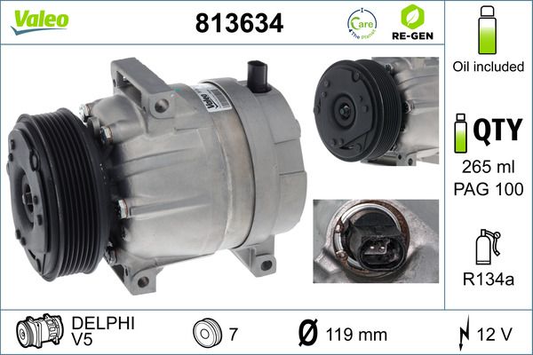 Kompressor, Klimaanlage VALEO 813634