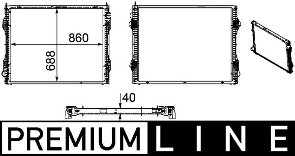 Kühler, Motorkühlung MAHLE CR1175000P
