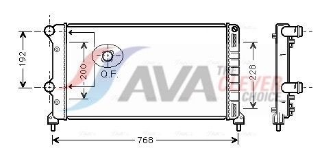 Kühler, Motorkühlung AVA QUALITY COOLING FTA2250