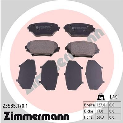 Bremsbelagsatz Bremsbeläge ZIMMERMANN 23585.170.1