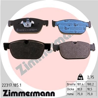 Bremsbelagsatz Bremsbeläge ZIMMERMANN 22317.185.1