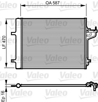 Kondensator, Klimaanlage VALEO 814197