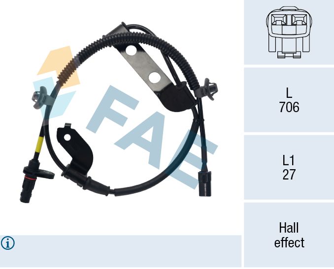 Sensor, Raddrehzahl FAE 78780